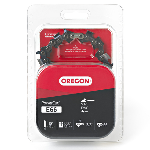 Oregon E66 PowerCut Saw Chain for 18in. Bar - 66 Drive Links - fits Stihl, Echo Poulan, Homelite, McCulloch and others